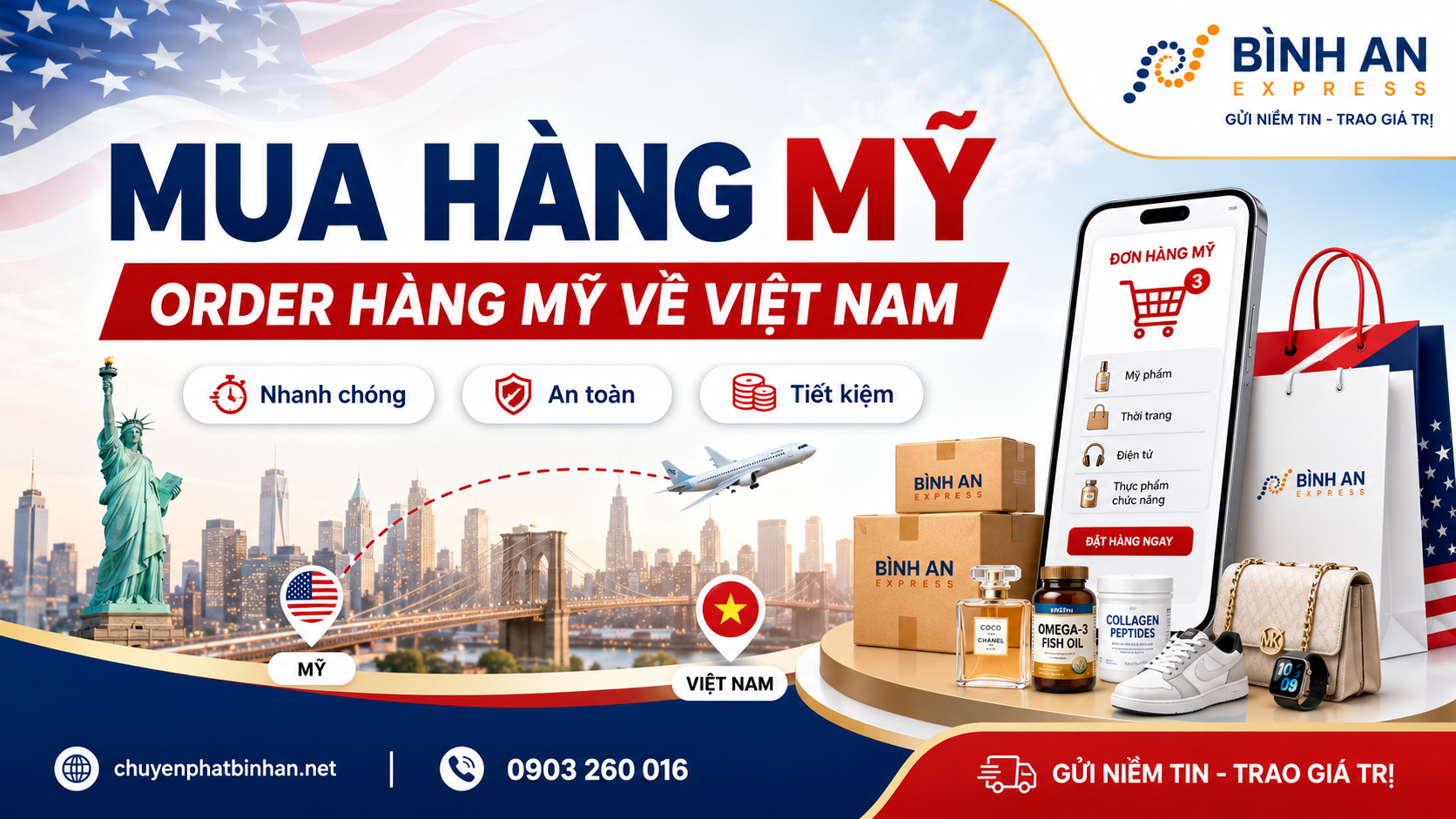 Dịch vụ mua hàng Mỹ về Việt Nam tại Bình An Express