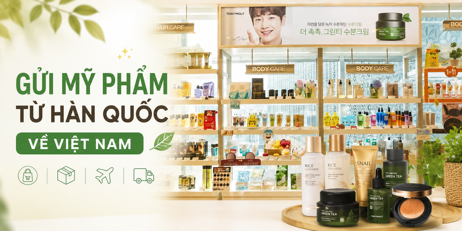Gửi mỹ phẩm từ Hàn Quốc về Việt Nam cùng Bình An Express