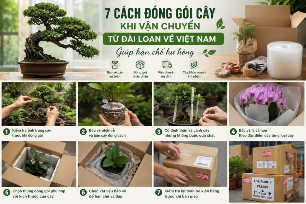 7 cách đóng gói cây khi vận chuyển